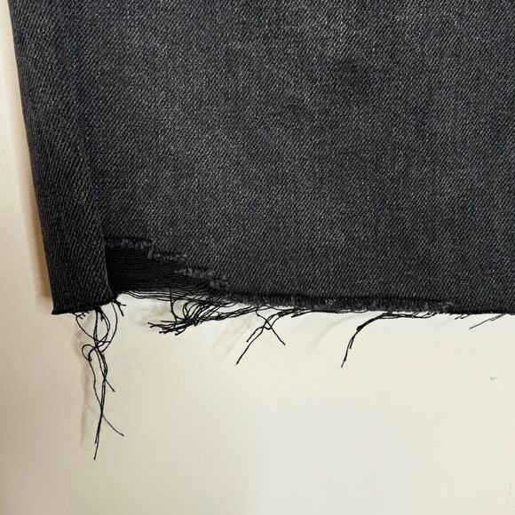 Blank NYC Leather and Denim Patchwork High-Rise Miniskirt Black NWT Size 28 - Picture 5 of 10